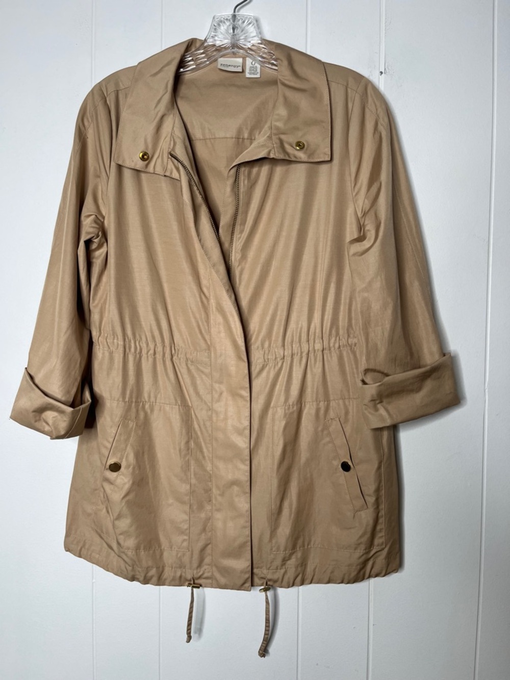 Chico's Women’s Lightweight Beige Tan Anorak Jacket Size S (0) Spring Casual